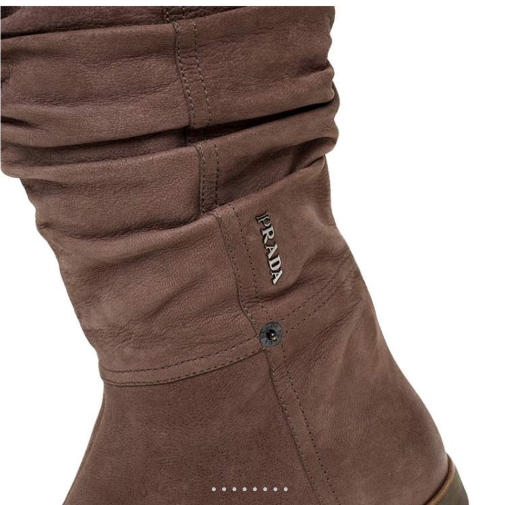 Prada Brown Winter Boots with Suede Finish - Picture 5 of 8